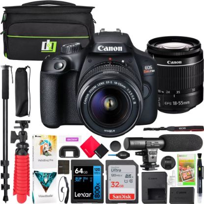 Picture of Canon EOS Rebel T100 / 4000D DSLR Camera + 18-55mm F3.5-5.6 III Lens Kit Bundle